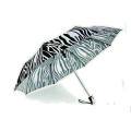 Black &amp; White 3 Falten Automatik Windproof Regenschirm (YS-3FA22083909R)